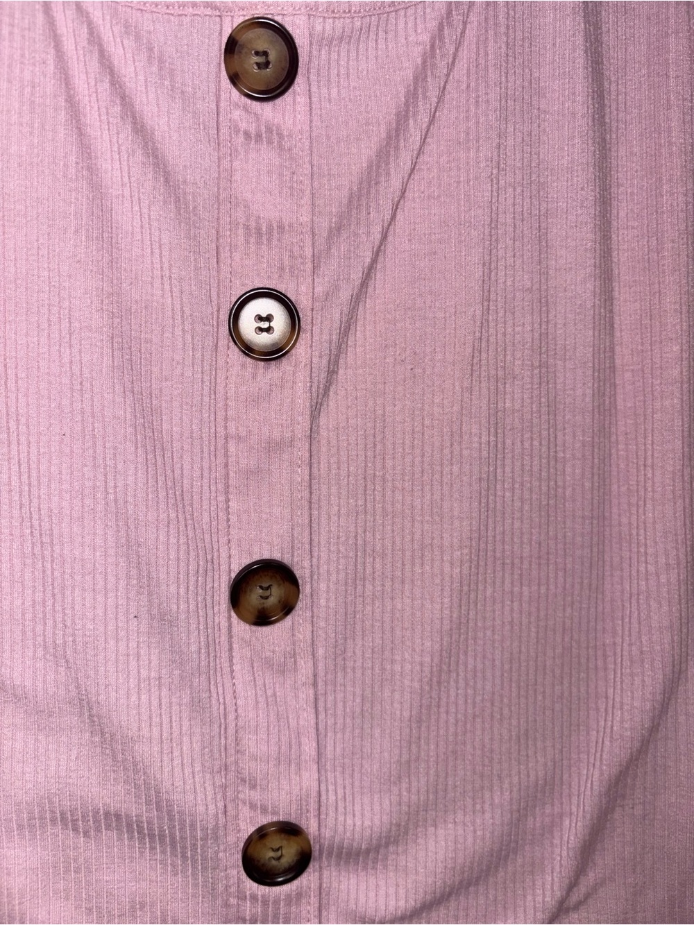 Hem Ribbed Button-Front Tank - Picture 3 of 5